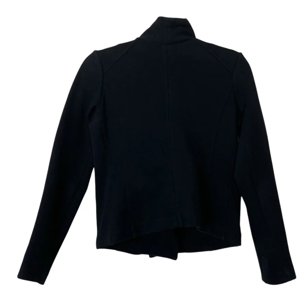 Vince Scuba Black Knit Moto Jacket Size Small - Picture 8 of 12